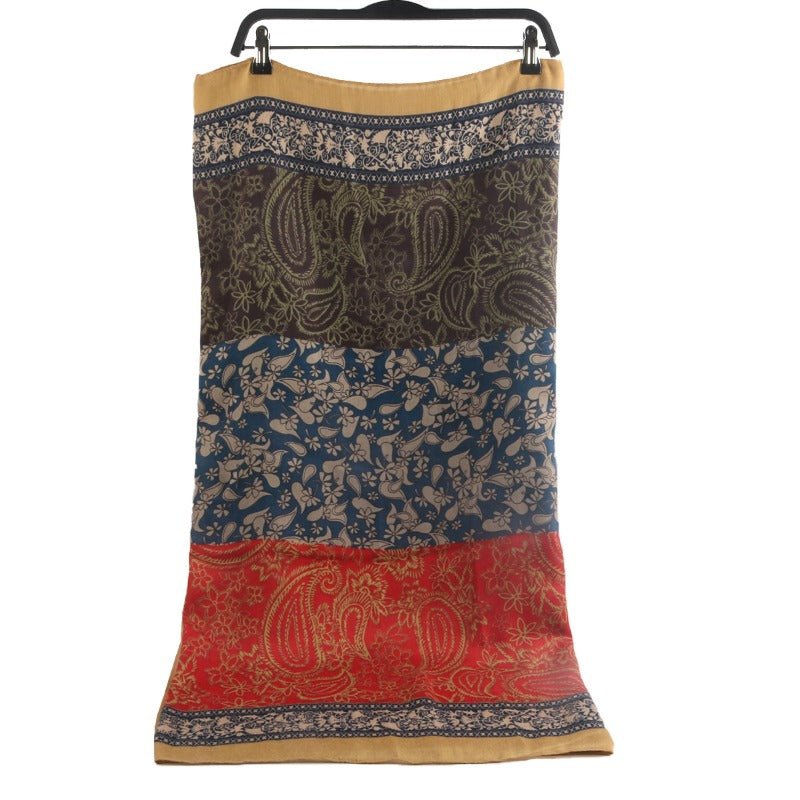 Cashmere-Feel Paisley Print Hijab Scarf | 180x85cm Fringe Edge Shawl with Traditional Motifs(MH150)