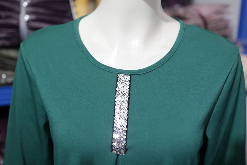 Casual Versatility Abaya with Delicate Sequin Details (MA150)