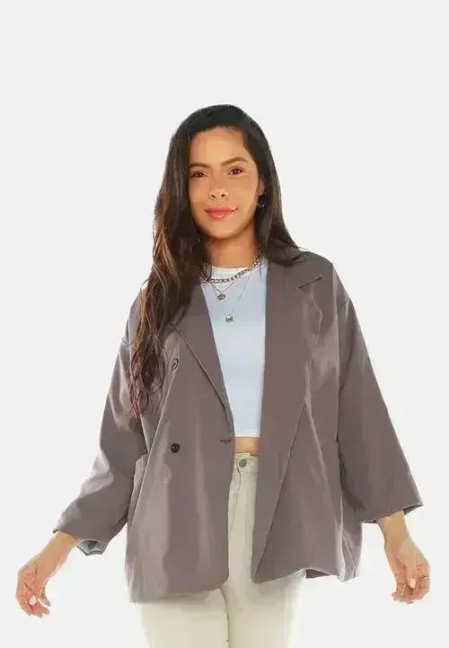 Casual Oversized Double Breasted Jacket