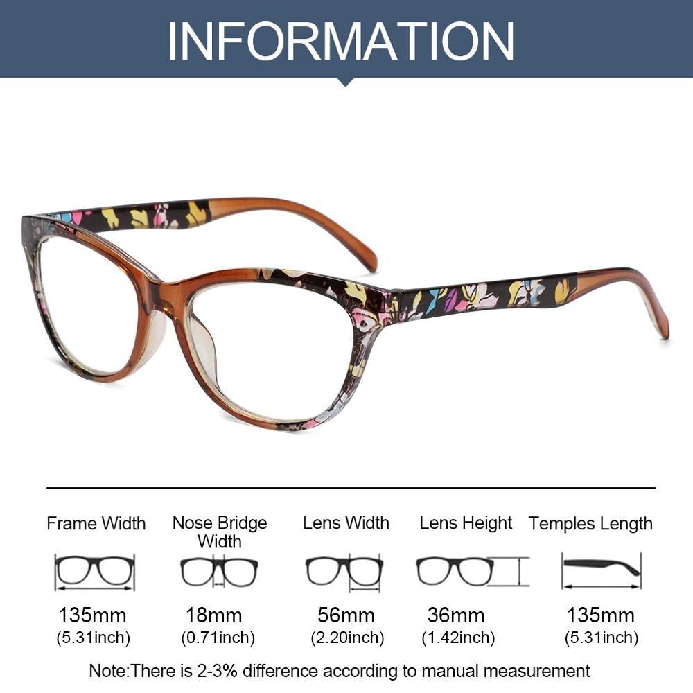 Cat Eye Reading Glasses Women Men Light Weight Presbyopic Reading Glasses Designer Cat Eye Frame Ladies Computer Readers Anti Glare UV Ray Eyeglasses Diopter Presbyopia Eyewear +1.00~+4.0