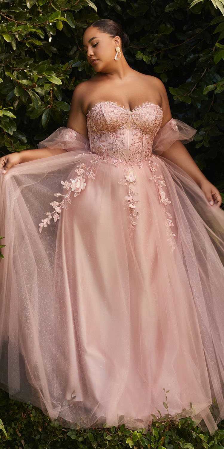 Cinderella Divine CD0191 Strapless Layered Tulle Gown