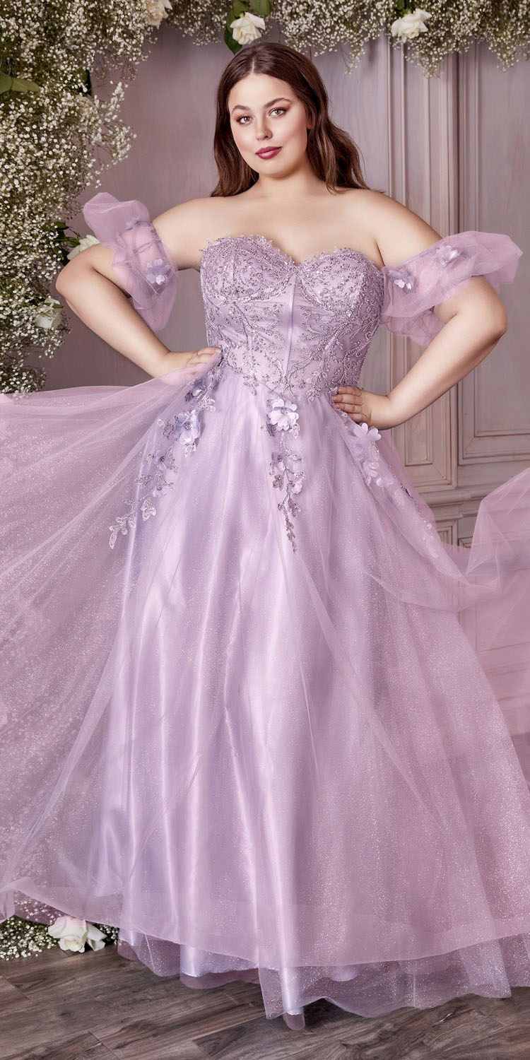 Cinderella Divine CD0191 Strapless Layered Tulle Gown