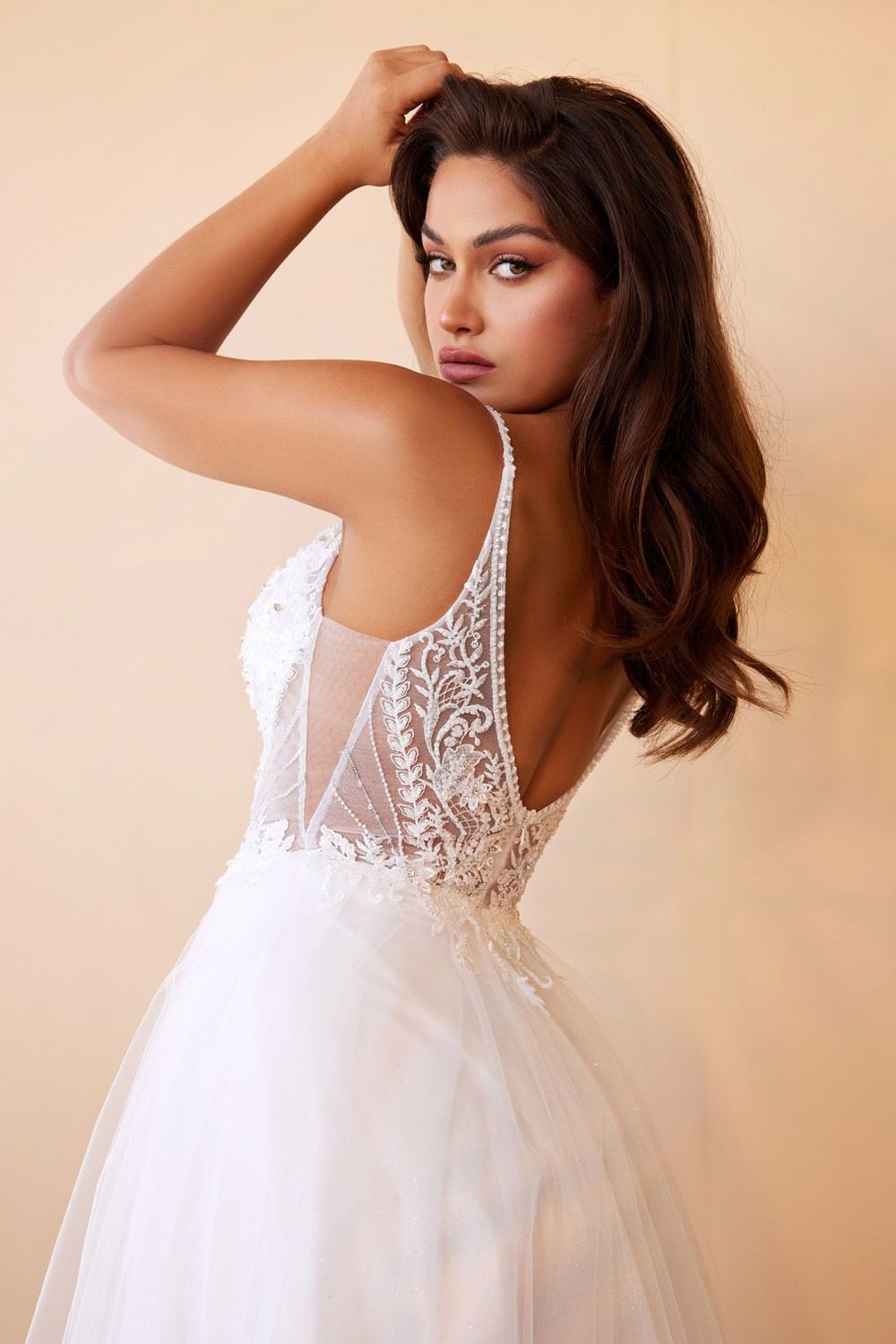 Cinderella Divine CD0195W Layered Tulle A-Line Bridal Gown
