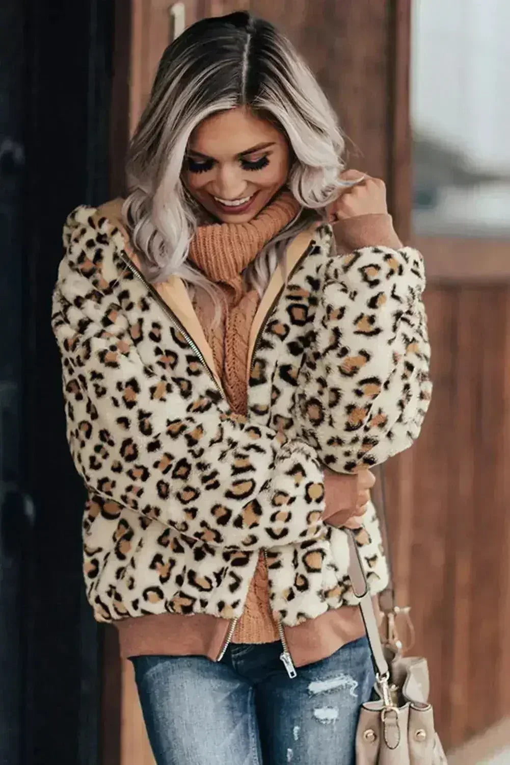 Cozy Plush Leopard Jacket