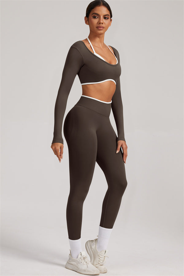 The Elevate Long Sleeve Crop top Leggings 2-Piece Set