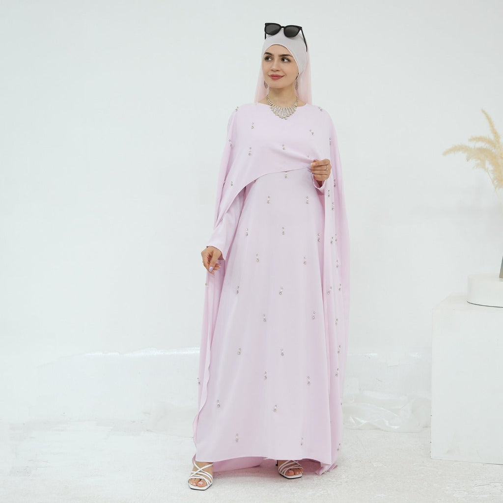 Celestial Beaded Luxury Muslim Abaya Set | Modest Dresses with Beading Detailing (MA266)