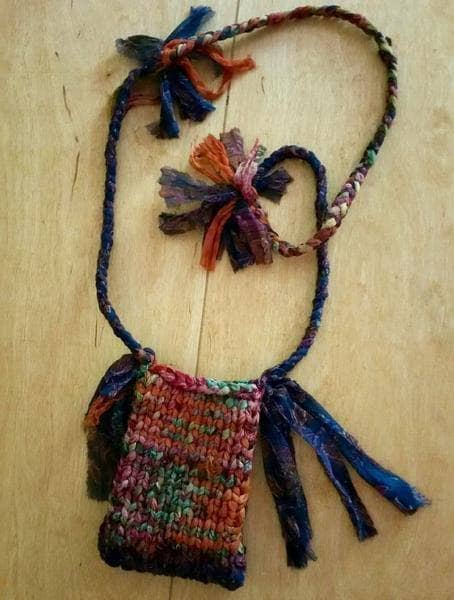 Cell Phone Crossbody Shoulder Bag Knit Pattern