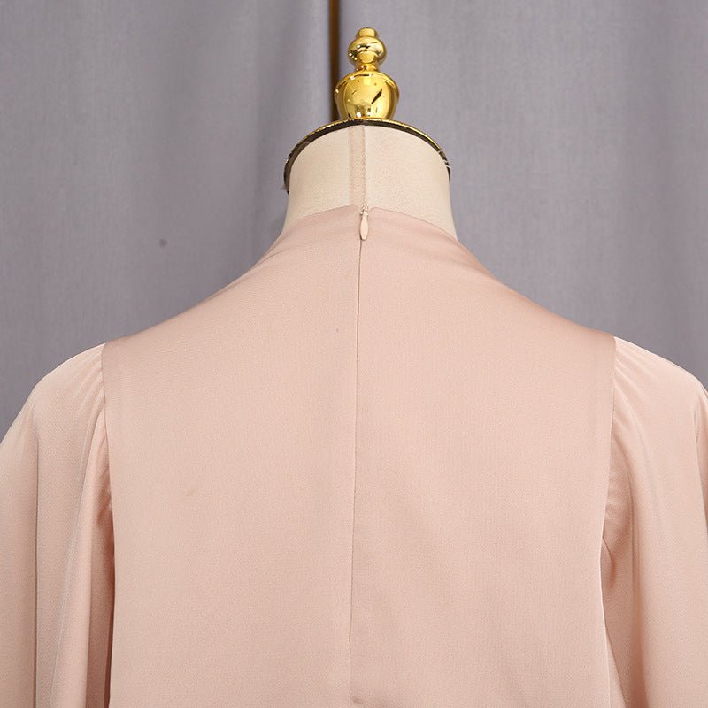 Champagne Satin Cape & Skirt Set(MS314)
