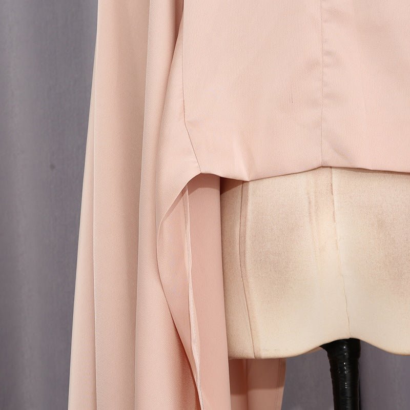Champagne Satin Cape & Skirt Set(MS314)