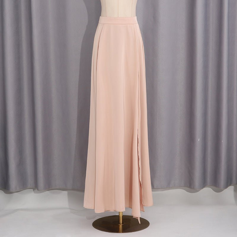 Champagne Satin Cape & Skirt Set(MS314)