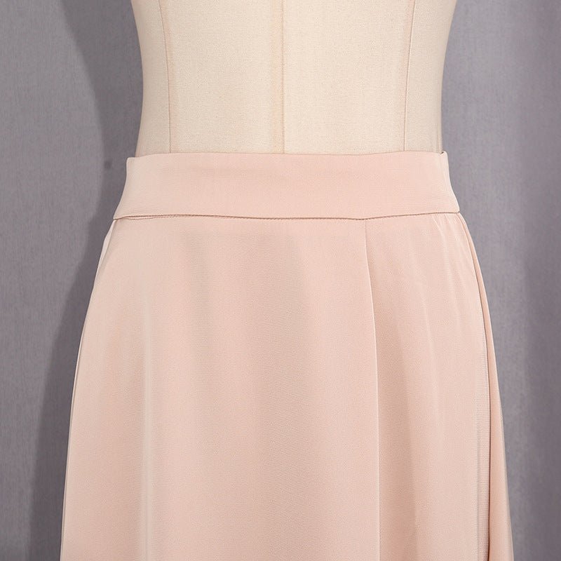 Champagne Satin Cape & Skirt Set(MS314)