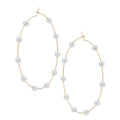 Chic Pearl Earrings Hoop Oversized Earrings (MAC320)