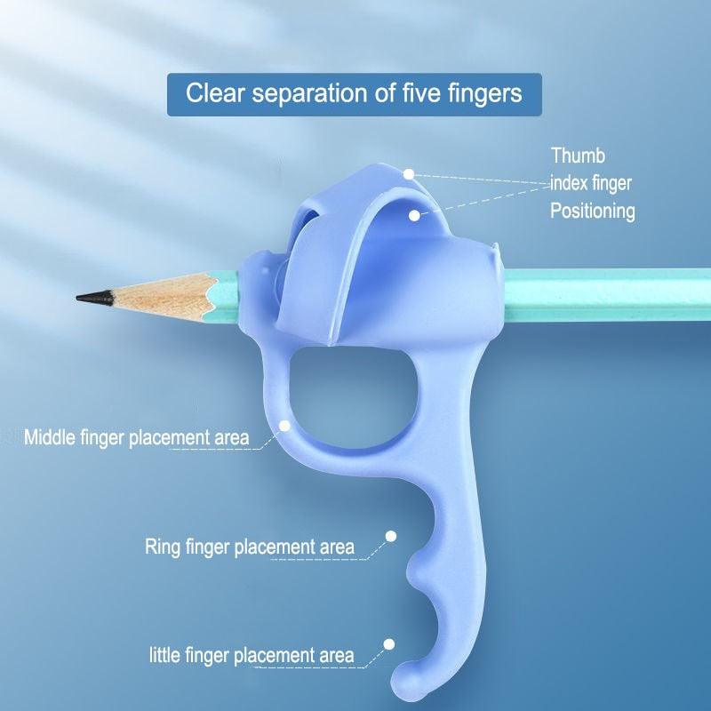 Children's Writing Posture Pen Holder Soft Silicone Pencil Holder for Kids Learning Aid Grip Posture Correction Stationery Gift Kids Handwriting Aid Correction Tool
