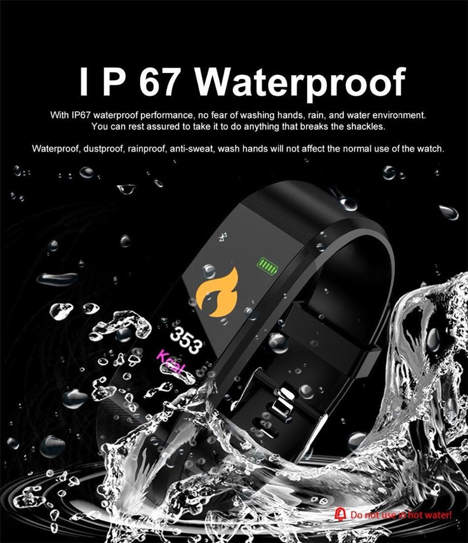 Childrens Sports Watch LED Display Touch Color Screen Top Electronic Watch Waterproof Heart Rate Pedometer Fitness Tracker Heart Rate Sleep And Stress Monitoring Water Resistant Fitness Watch