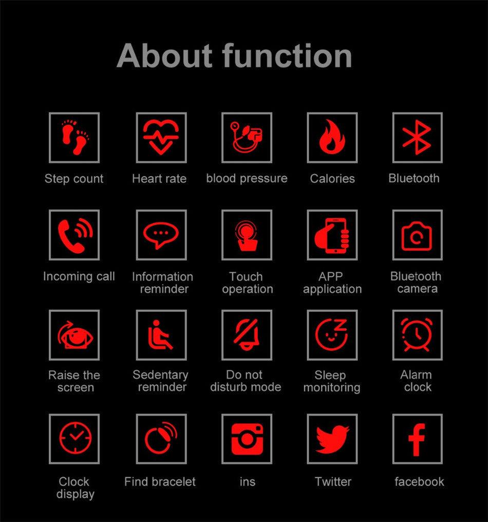 Childrens Sports Watch LED Display Touch Color Screen Top Electronic Watch Waterproof Heart Rate Pedometer Fitness Tracker Heart Rate Sleep And Stress Monitoring Water Resistant Fitness Watch