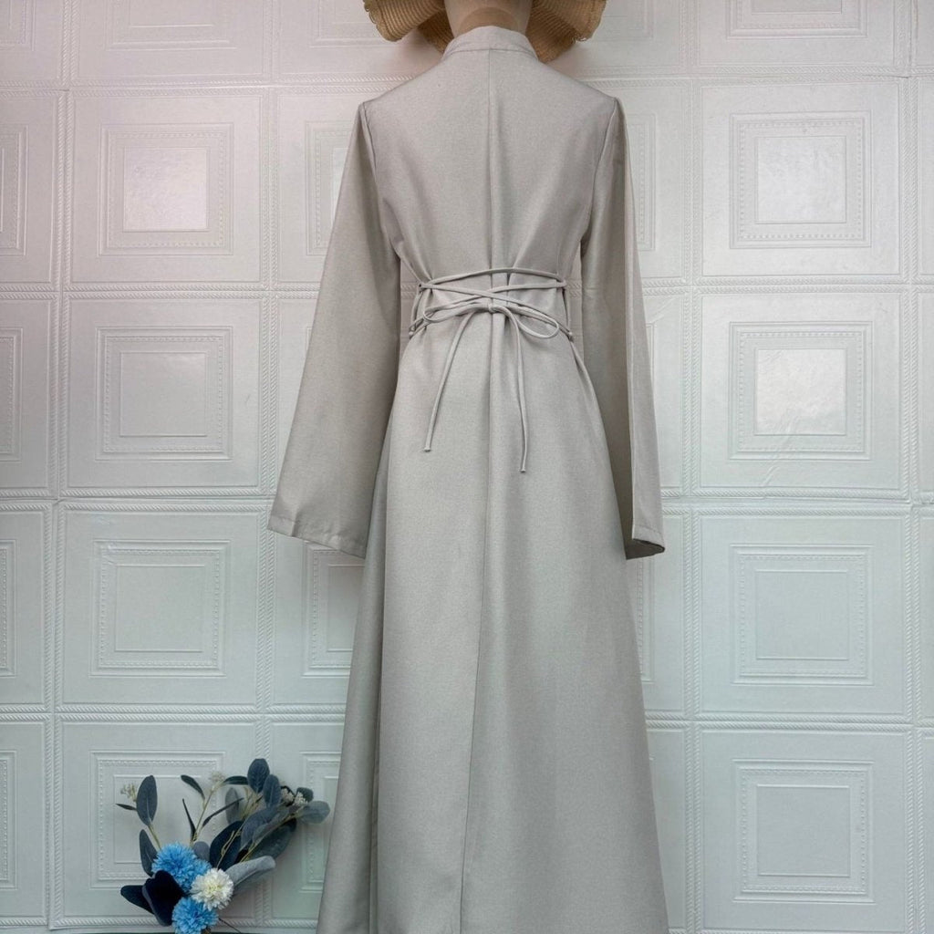 Chinese Frog Button Stand Collar Top & Wide-Leg Maxi Skirt Co-ord Set(MS483)