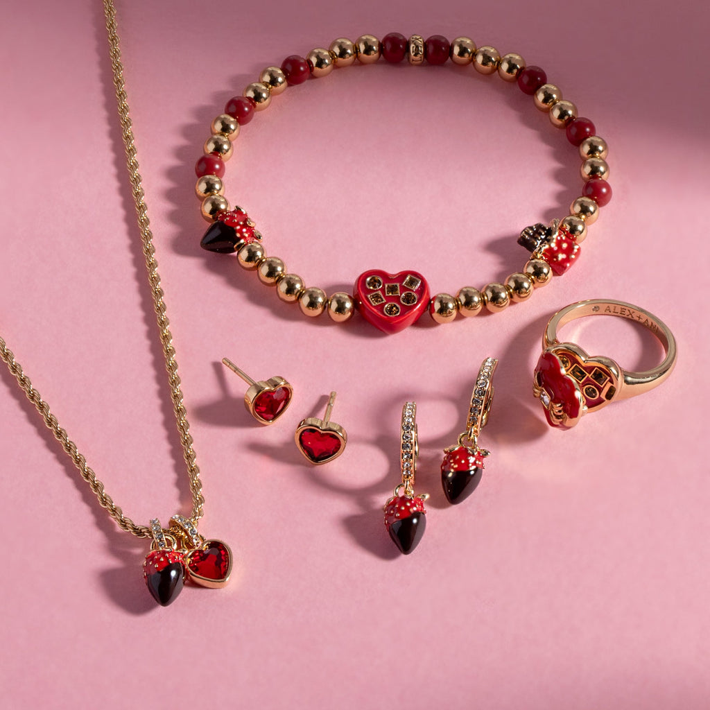 Chocolate-Covered Strawberry Earrings Set of 2