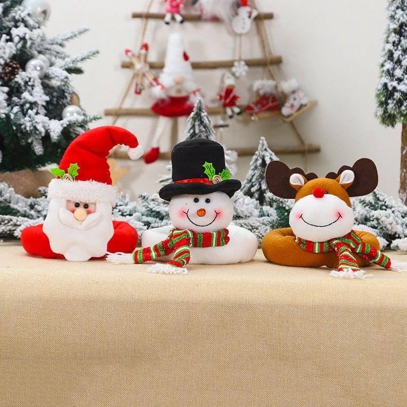 Christmas Plaid Curtain Buckle Santa Snowman Curtain Tiebacks Tie Rope Christmas Decor Curtain Buckle Santa Claus Holdback Decor Snowman Drapes Holder For Home Window Xmas Ornaments Gift
