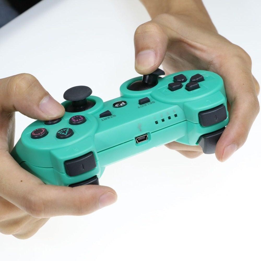 Classic Blue Bluetooth Wireless Joystick Gamepad Controller Compatible With PC Monitor Laptop