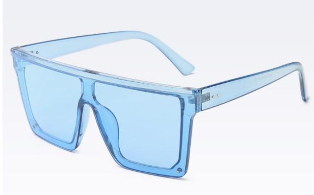 Classic Male Big Black Sunglasses For Men & Women New Fashionable Design New Mirror Pink Square  Oversize Square Sunglasses for Women Men