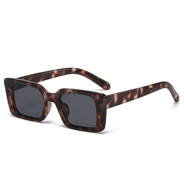 Classic New Rectangle Shape Sunglasses For Women Rectangle Sunglasses for Women 90’s Vintage Shades Square Thick Frame Glasses Luxury Design New Small Square  Eyewear Decent Shades