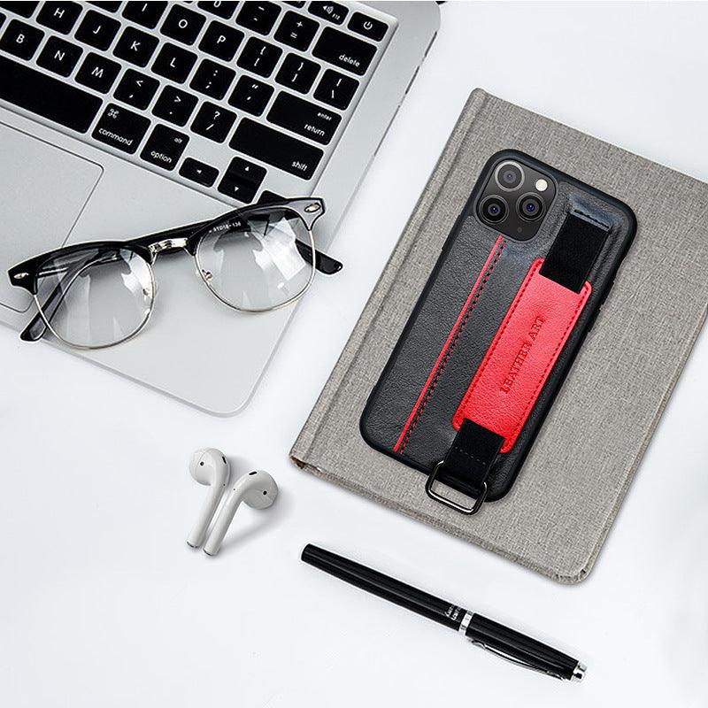 Classic Vintage Design Leather Belt Style With Strap Case for iPhone 14 13 12 Mini 11 Pro Max XS XR Max 8 7 6S Plus PU Leather Wristband Card Holder Full Cover Business Simple Iphone Case For Men And Women