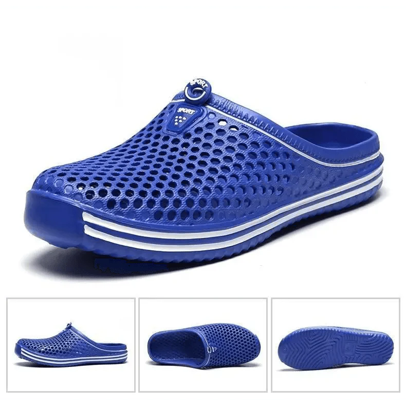 Classic Women Shoes Beach Closed Toe Slippers Unisex Hollow Out Casual Couple Flip Flops Garden Clogs  Non-slide Men And Women Slippers