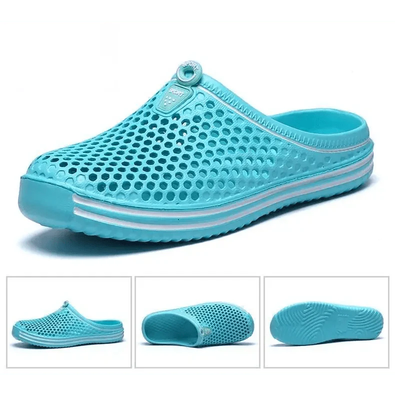 Classic Women Shoes Beach Closed Toe Slippers Unisex Hollow Out Casual Couple Flip Flops Garden Clogs  Non-slide Men And Women Slippers