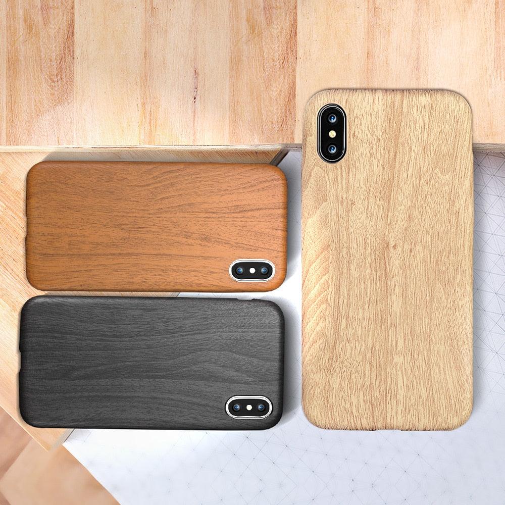 Classy Vintage Design Genuine Natural Wood Phone Case Wooden Texture Back Case For iPhone11 Case Luxury Phone Cover For iPhone 6 6s 7 8 plus 11 Pro max Case New Fashion Soft Case