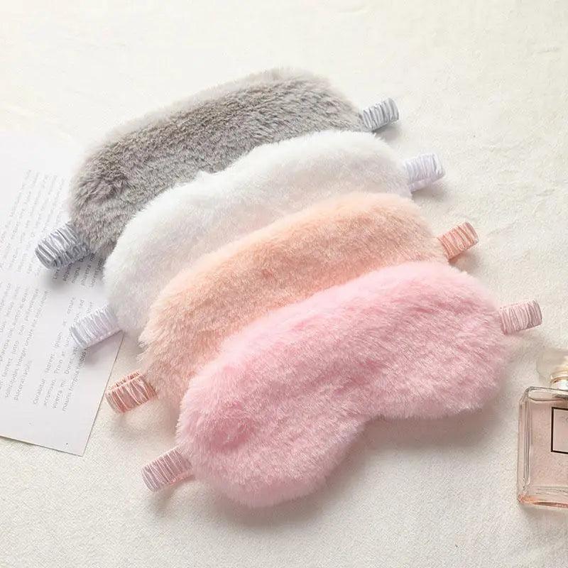 Comfortable  Sleeping Mask Sleeping Blindfold Soft Plush Eye Masks Cute Plush Mask Eye Patch Excellent Gift For Travelers