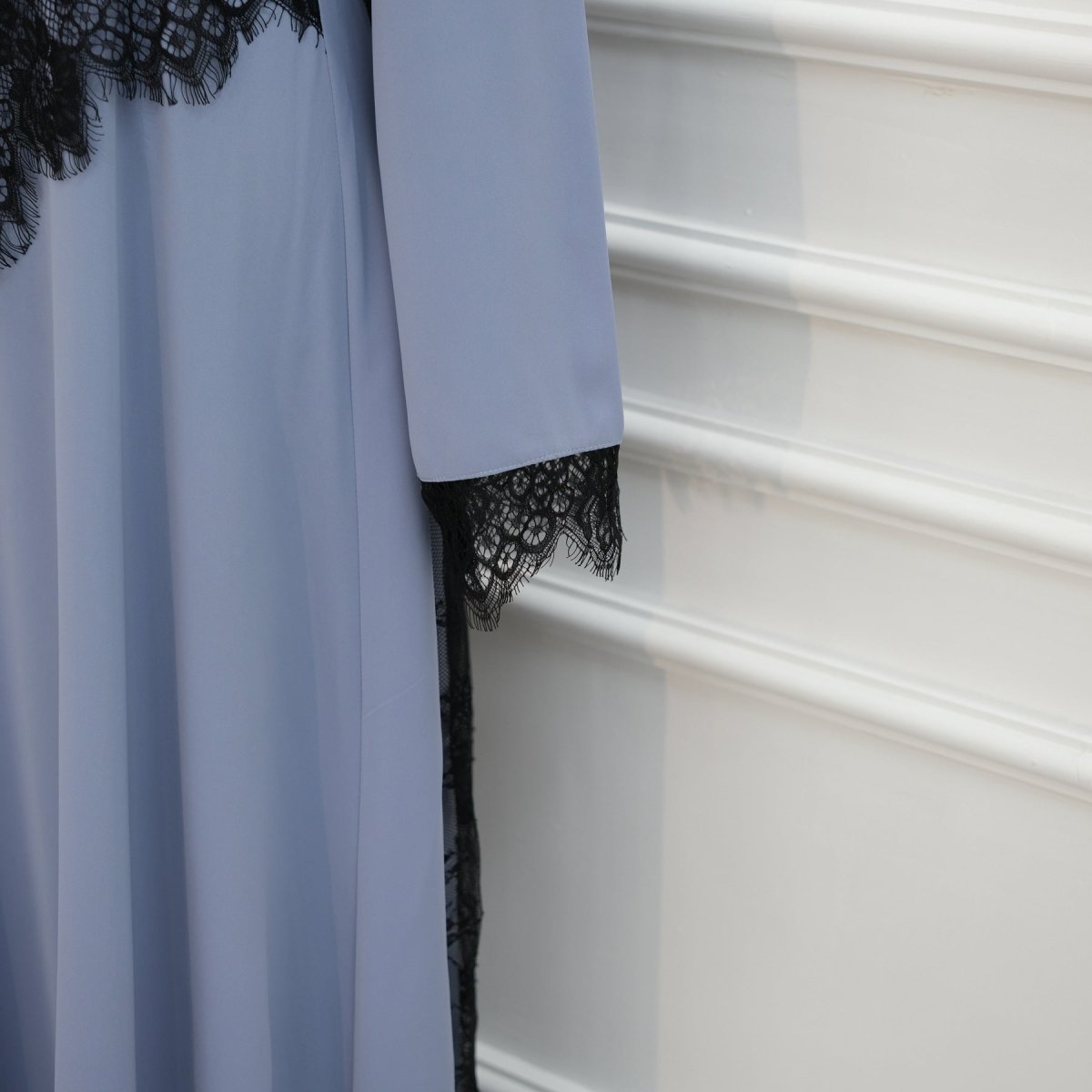 Contrast Lace Waist Panel Maxi Dress(MS409)