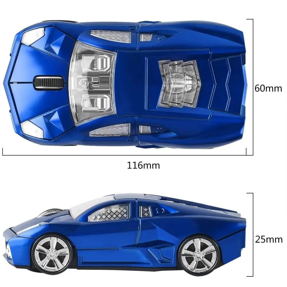 Cool Wireless Gaming Mice 2.4Ghz USB Receiver Wireless Sports Car Mouse Fashion 1600DPI Ergonomic 3D Mini Mice For PC Laptop