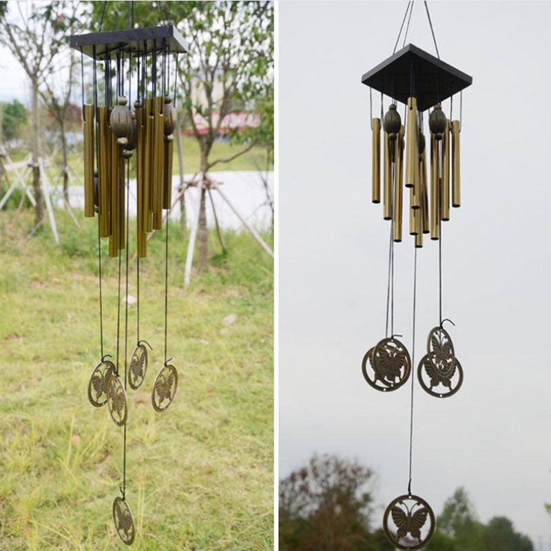 Copper Wind Chimes Bells Copper Tubes Metal Pipe Wind Chimes Rust-Proof Copper Wind Chimes For Garden Patio Yard And Home Decoration Door Hanging Ornament Outdoor Yard Garden Home