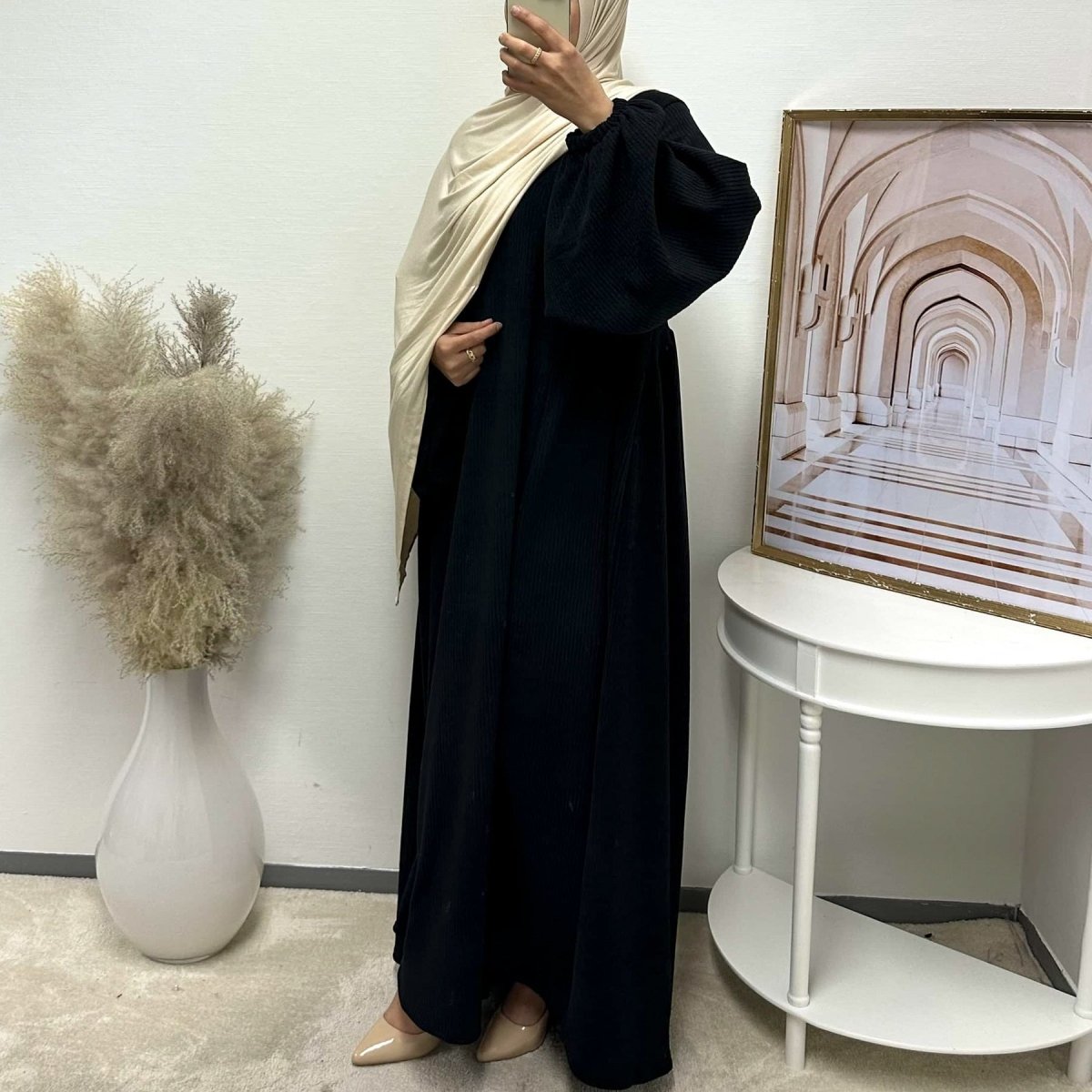Corduroy Swing Loose Abaya | Corduroy Casual Abaya (MA117)
