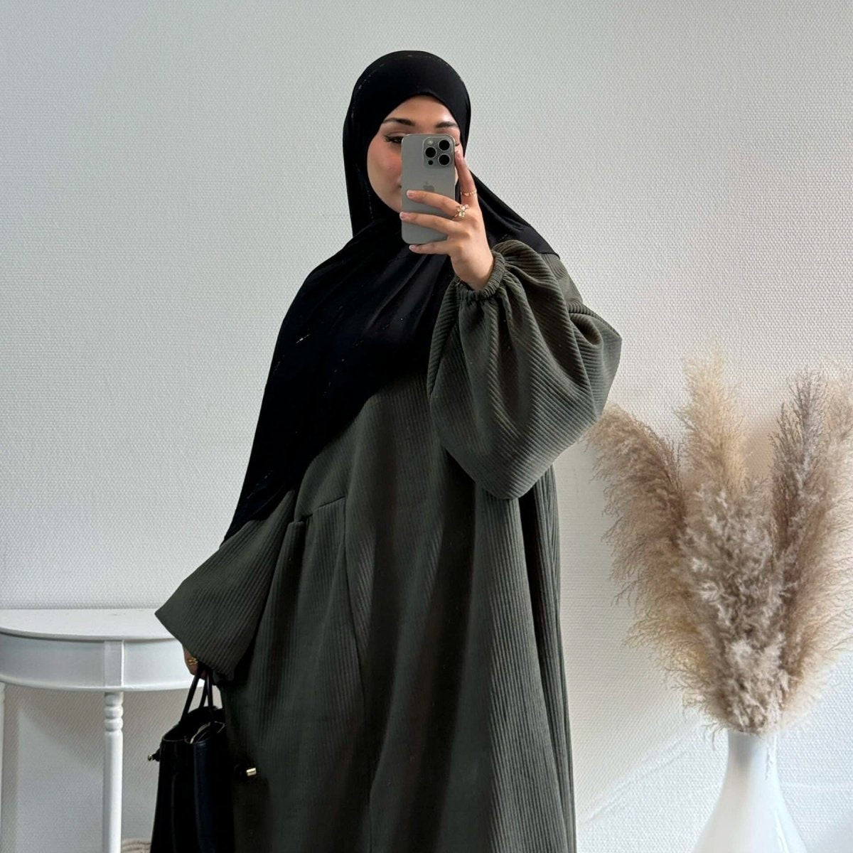 Corduroy Swing Loose Abaya | Corduroy Casual Abaya (MA117)