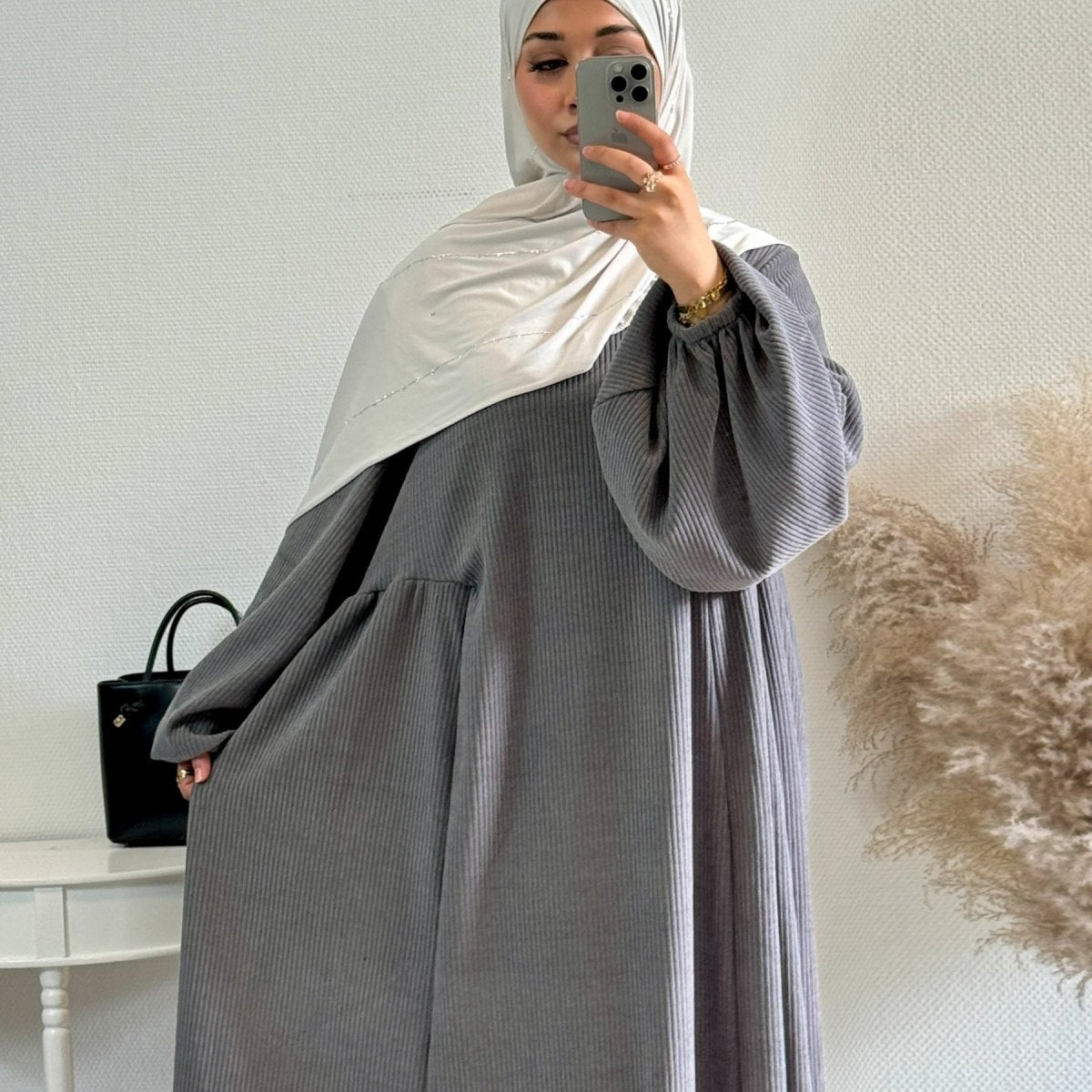 Corduroy Swing Loose Abaya | Corduroy Casual Abaya (MA117)