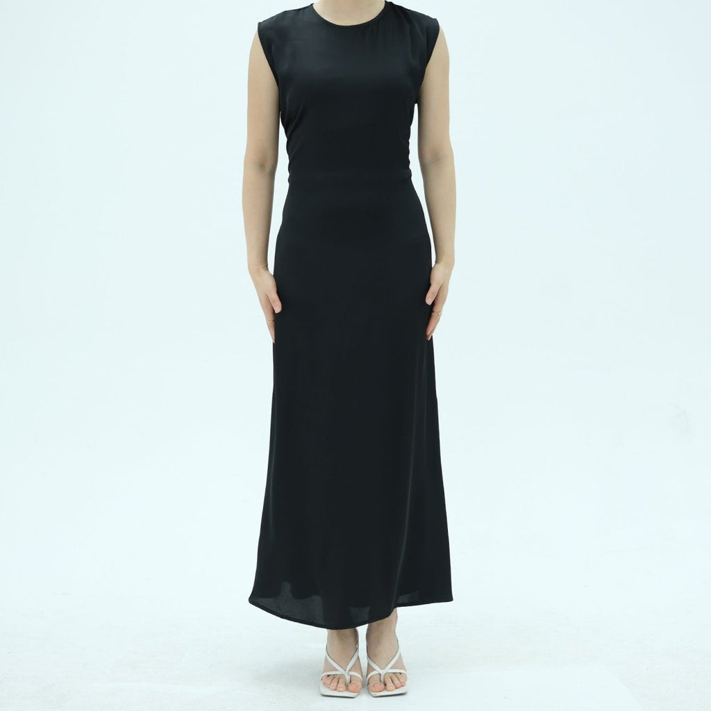 Corset-Back Lace-Up Sleeveless Maxi Dress(MS472)