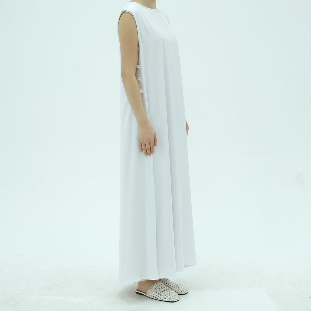 Corset-Back Lace-Up Sleeveless Maxi Dress(MS472)