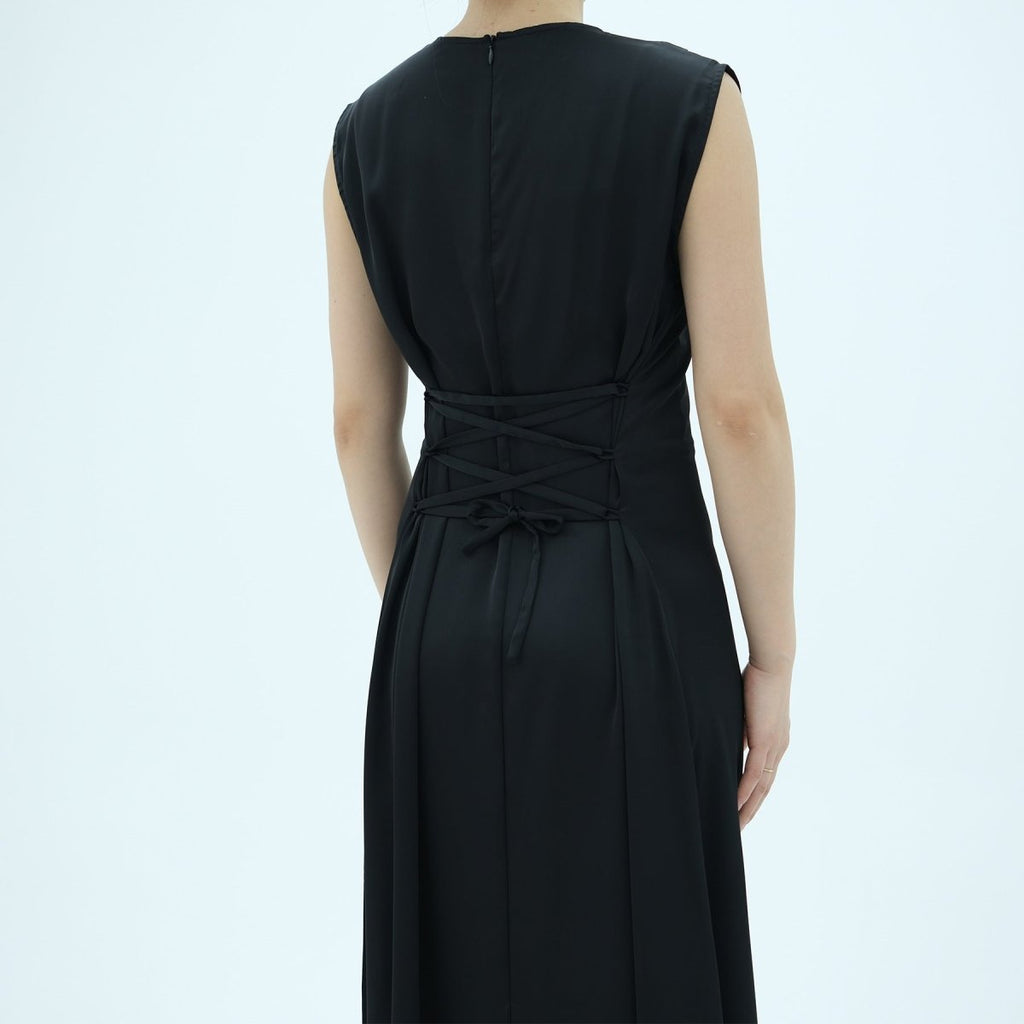 Corset-Back Lace-Up Sleeveless Maxi Dress(MS472)