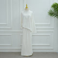 Cotton Half-Zip Top & Maxi Skirt Set(MS441)
