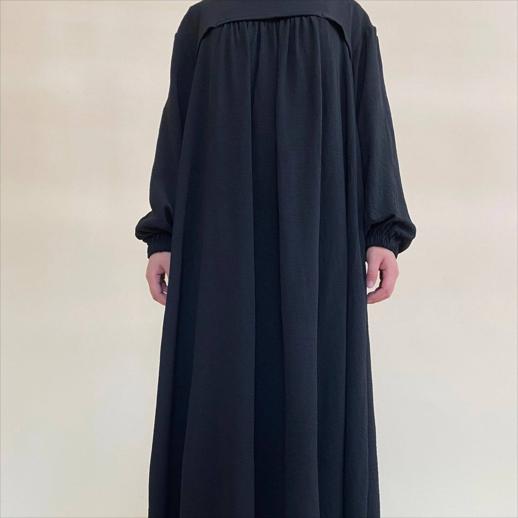 Crepe Abaya with Secure Pockets for Umrah VIP Exclusive Access (MAVIP386)