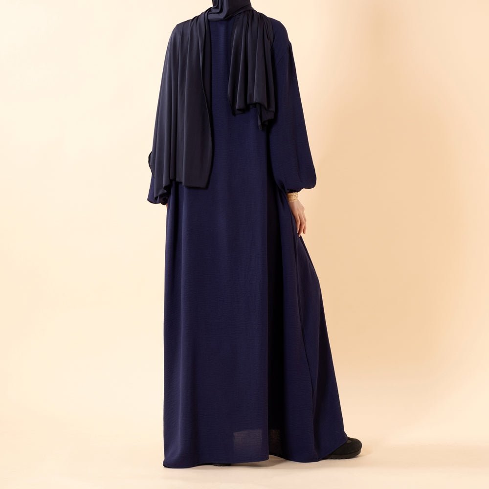 Crepe Abaya with Secure Pockets for Umrah (MA386)