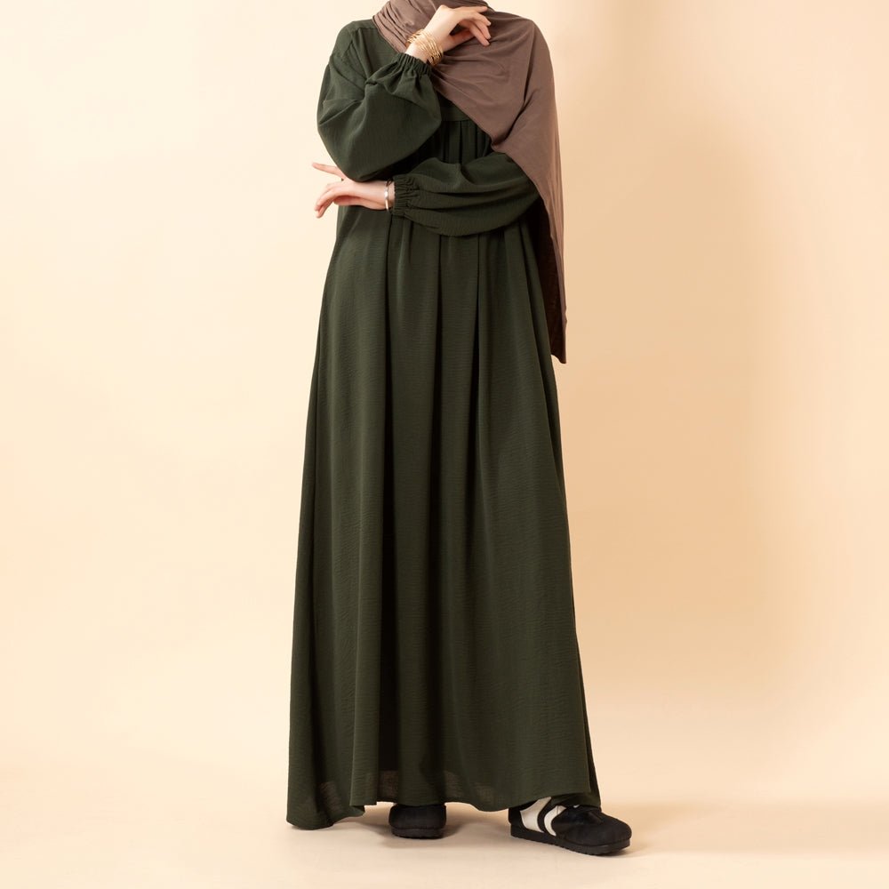 Crepe Abaya with Secure Pockets for Umrah (MA386)