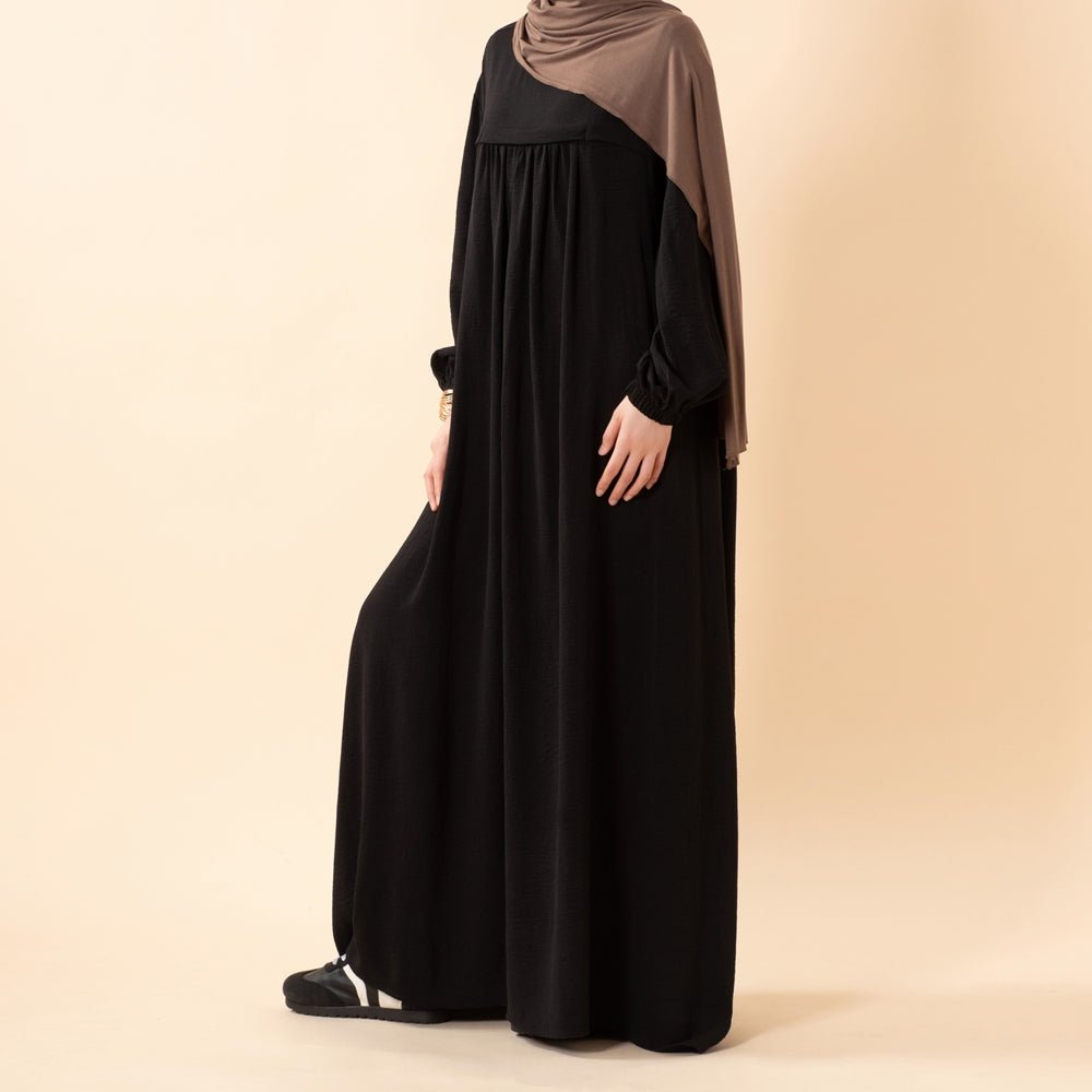 Crepe Abaya with Secure Pockets for Umrah (MA386)