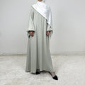 Abaya With Lantern Sleeves Made Of Crepe Material (MA124)