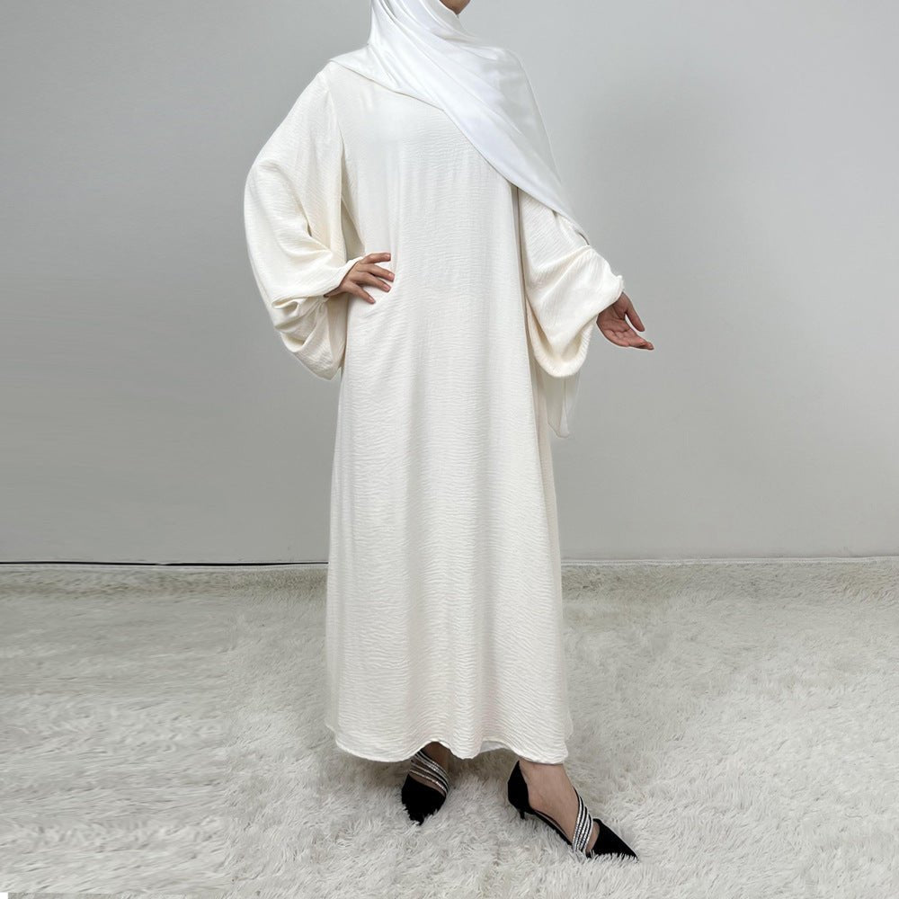Abaya With Lantern Sleeves Made Of Crepe Material (MA124)