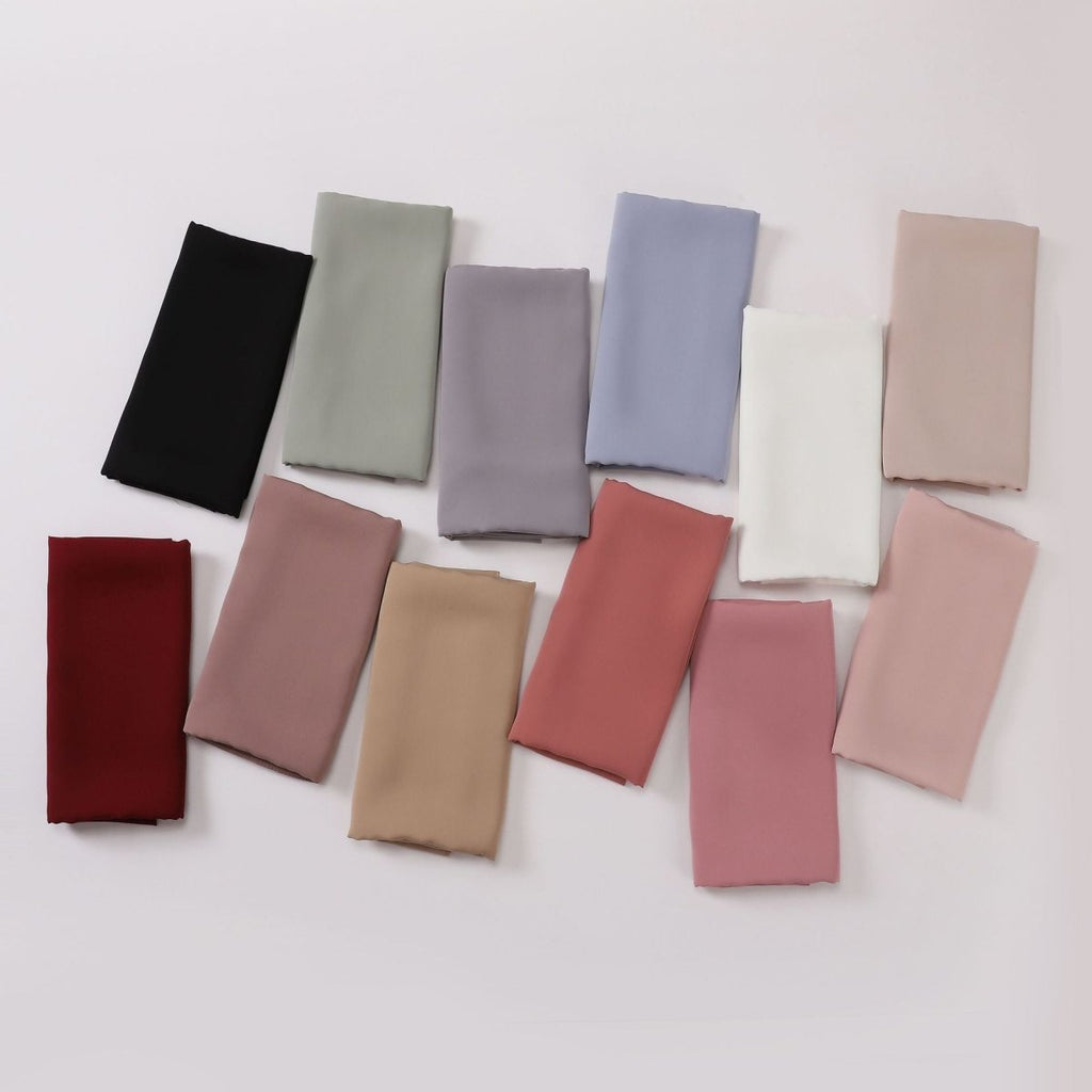 Crinkle-Resistant Long Hijab Silk-Like Hijab (MH154)
