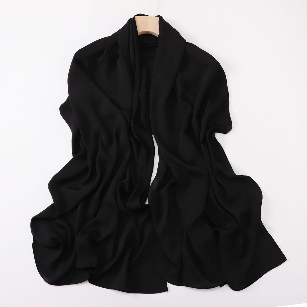Crinkle-Resistant Long Hijab Silk-Like Hijab (MH154)