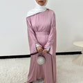 Crystal Bow Embellished Abaya 4-Piece Set(MOA253)