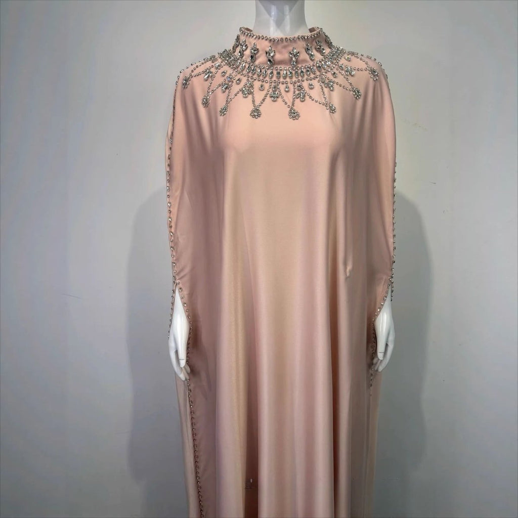Crystal Embellished Cape Kaftan (MA418)